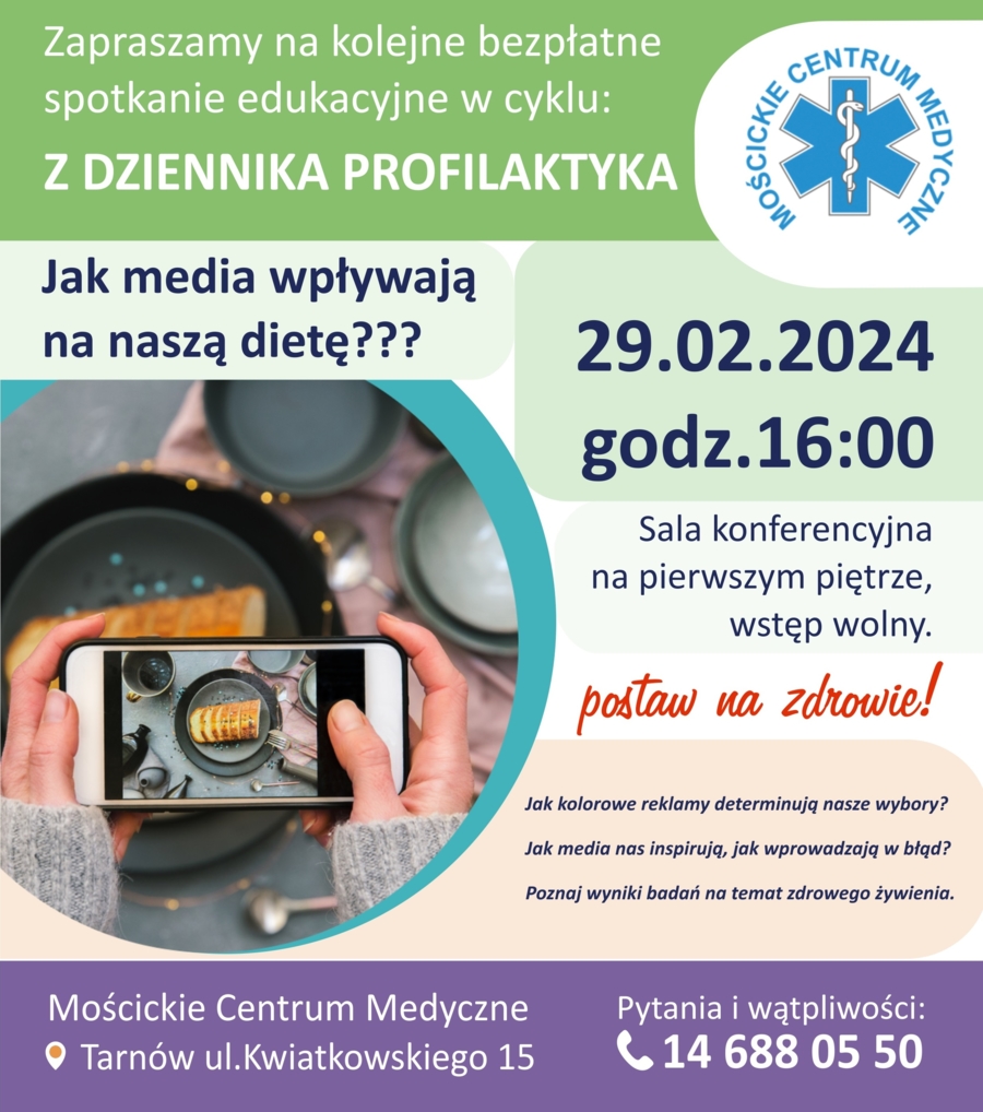 Plakat spotkania "Z dziennika profilaktyka"